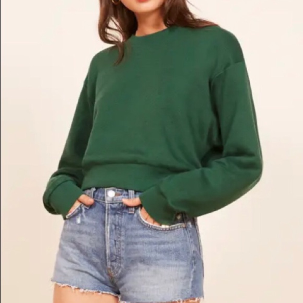 Reformation-Hunter sweatshirt-pine green-M